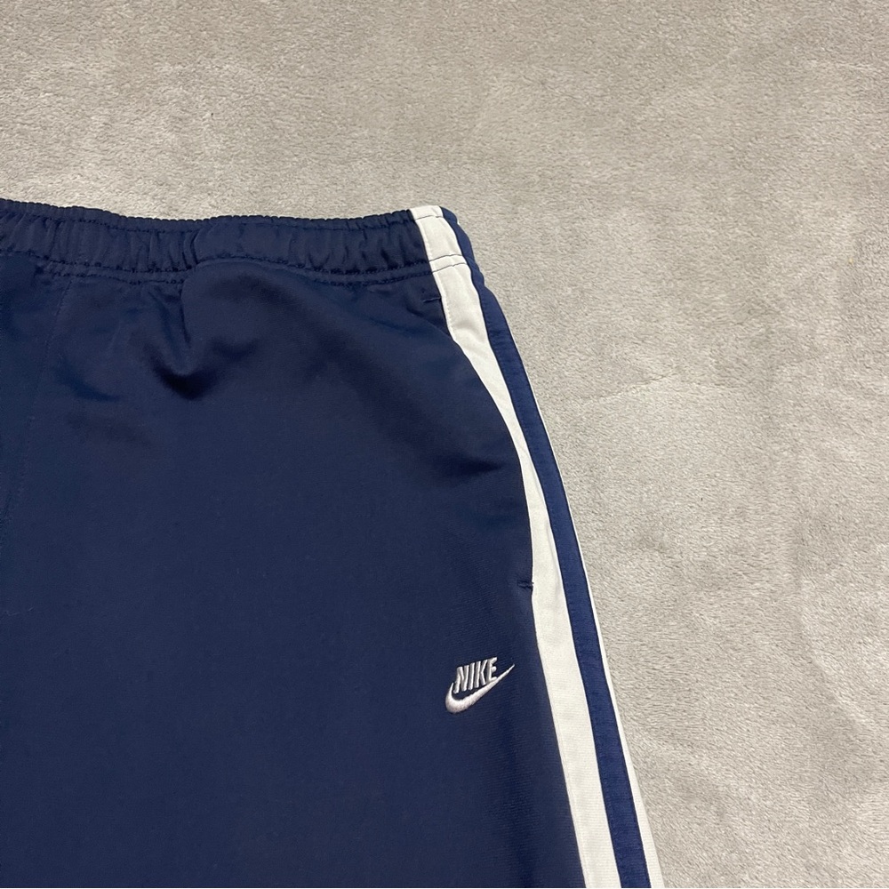 Vintage Nike Track Pants Mens M Blue Zip Cuffs Warm Up Y2K 90s Wide Leg Lined - Picture 3 of 14